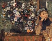 Germain Hilaire Edgard Degas A Woman with Chrysanthemums Germany oil painting artist